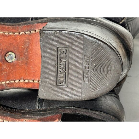 VTG 40s 50s Sears 14.5” Tall Harness Engineer Motocycle Boots 8D Black Leather main image 8